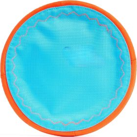 Paraflight Flying Disc Dog Toy  Water Floating Flyer Durable Nylon Construction With Soft Rubber Edges For Medium And Large Dogs (Option: Blue)