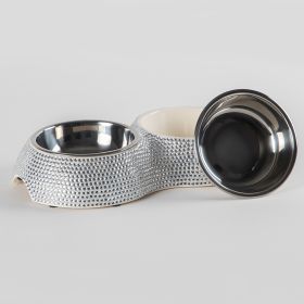 Crystal Pet Dining Bowl (Color: Crystal)
