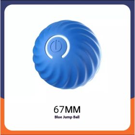 Pet Dog Rubber Ball Toys For Dogs Resistance To Bite Dog Chew Toys Puppy Pets Dogs Training Products (Option: Blue 67mm)