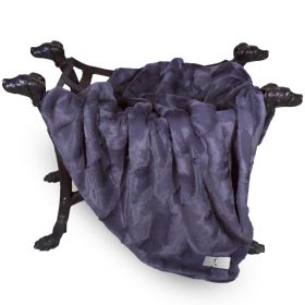 Luxe Dog Blanket (Color: Pewter, size: LG)