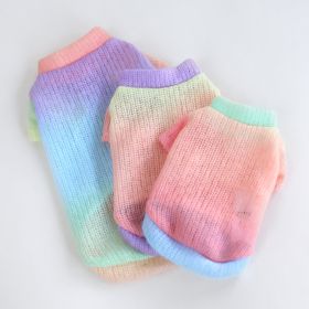 Rainbow Dog Sweater (Color: Rainow, size: LG)