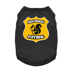 Squirrel Patrol Dog Shirt (Color: Jet Black, size: X-Small)